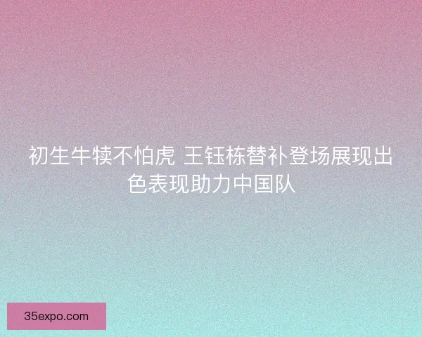 初生牛犊不怕虎 王钰栋替补登场展现出色表现助力中国队