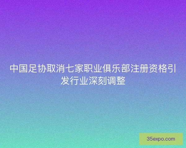 中国足协取消七家职业俱乐部注册资格引发行业深刻调整